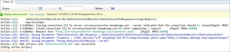 Load testing of PI with HP Performance center Web Services