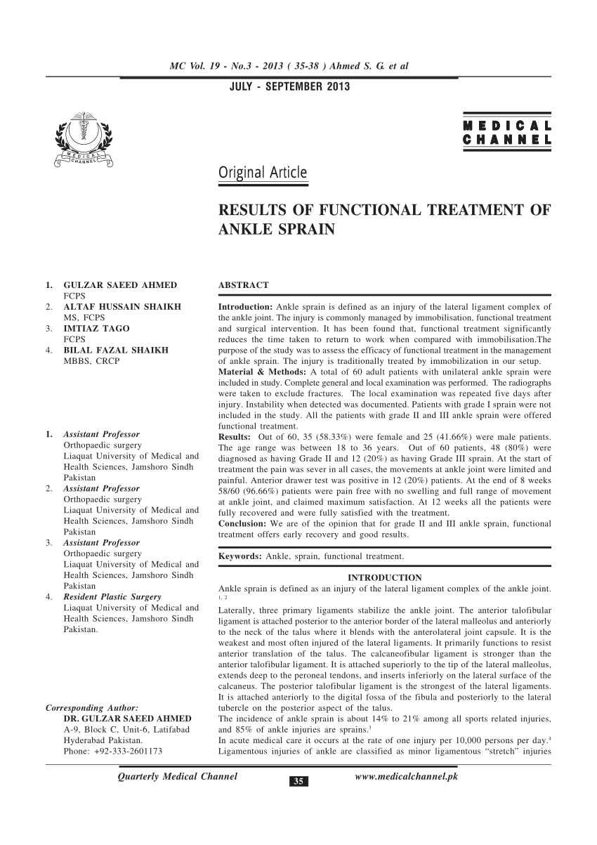 Rehabilitation Guidelines for A nkle ORIF