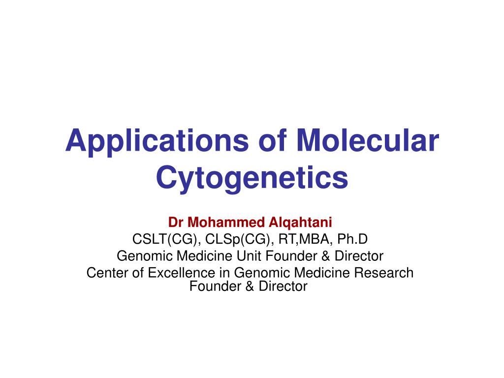 Human molecular cytogenetics From cells to nucleotides