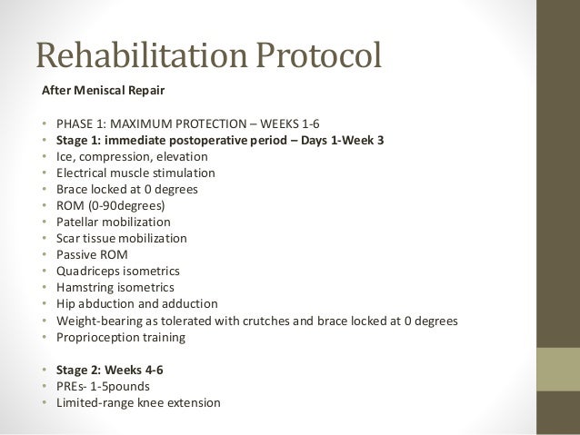 Physical Therapy Management Of Meniscus Tears Morphopedics