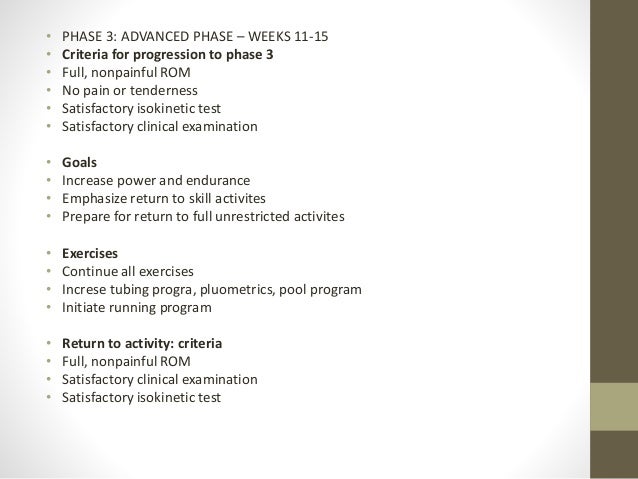 Rehabilitation Guidelines for Knee Arthroscopy UW Health