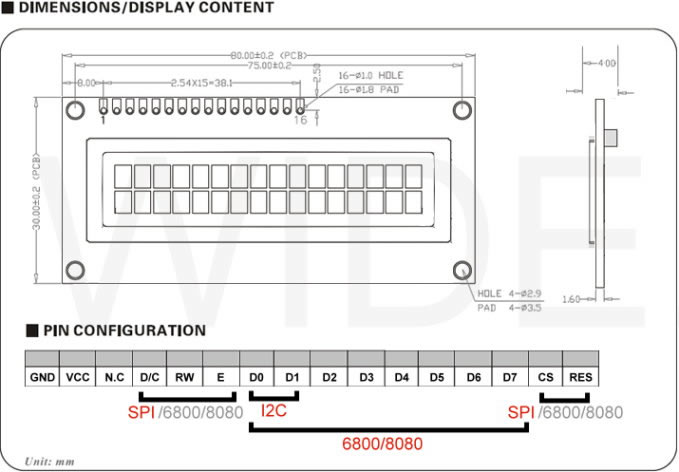 Specification I2C Bus